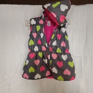 Gymboree puffer Vest with Heart Pattern Size M (7/8)